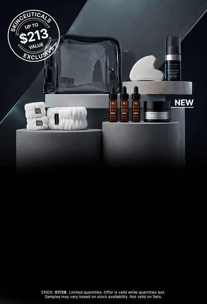 4-piece routine with a $250+ order  + An extra travel-size with a $330+ order + A signature skincare accessory with a $380+ order