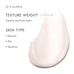 Creamy, dry-finish balm, for normal, dry and sensitive skin
