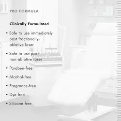 Free from parabens, alcohol, fragrance, dyes, and silicone. Safe post-laser use.