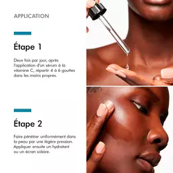 Appliquer deux fois par jour apres le serum a la vitamine C