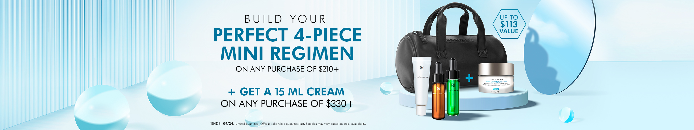 Gift With Purchase. Create your perfect mini 4-sample travel routine.